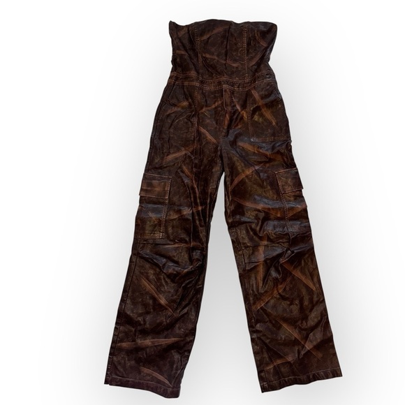 Nice For What Faux Leather Jumpsuit - Brown​​ - Picture 3 of 5